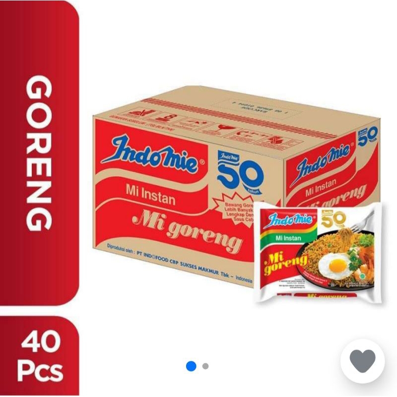 

indomie goreng mie instan 85 gram(40pcs/1karton)