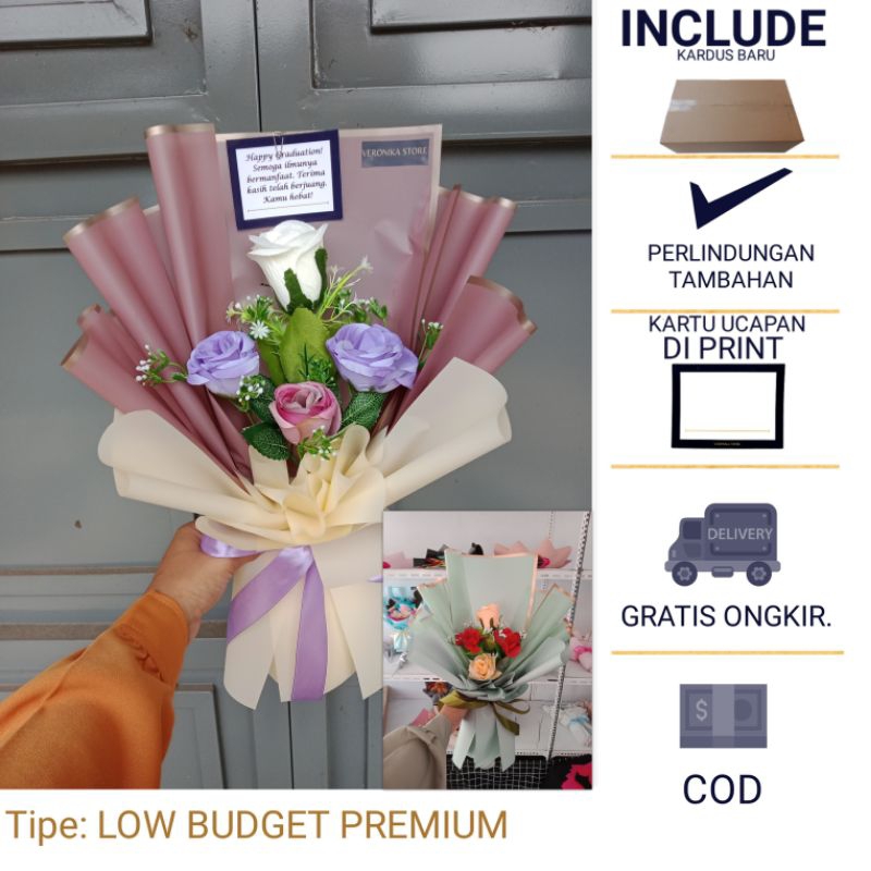 BUKET BUNGA WISUDA – DUCT - BUCKET BUNGA ARTIFICIAL  - BOUQET ULANG TAHUN - BUKET BONEKA BUKET WISUD