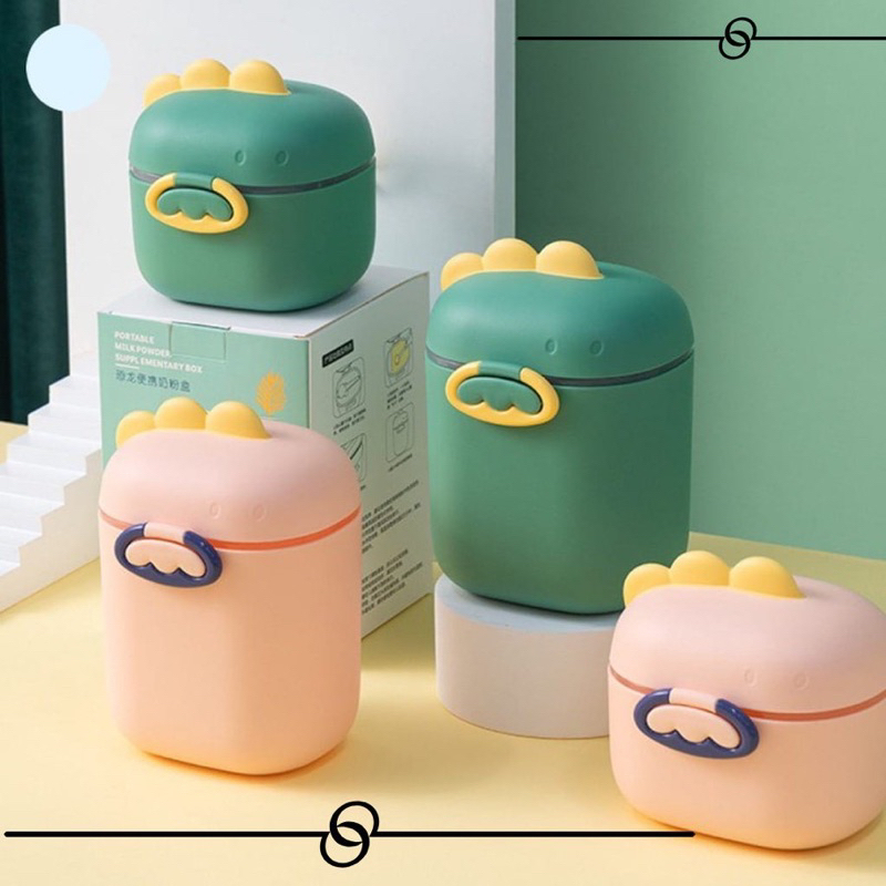 Kotak susu Dino bubuk bayi tempat susu bubuk bayi anti tumpah 400/800ml Kontainer susu 400/800ML Tem