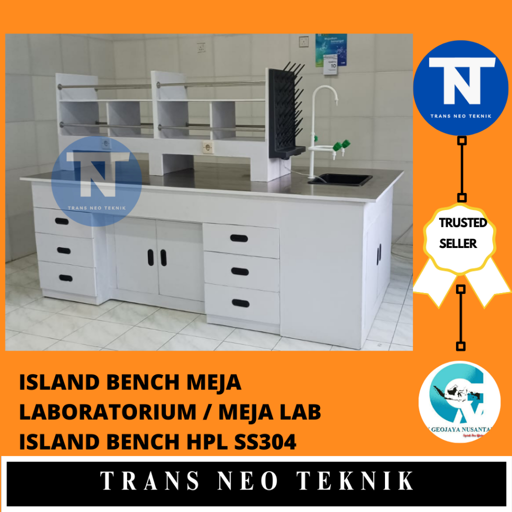 ISLAND BENCH MEJA LABORATORIUM / MEJA LAB ISLAND BENCH HPL SS304
