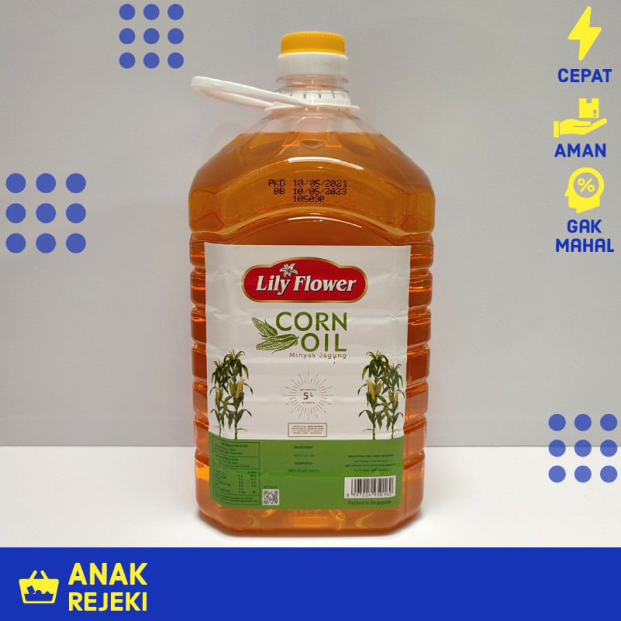 

Lily Flower Corn Oil 5L - Minyak Jagung Lilyflower 5 L Goreng Mpasi Minyak Corn Oil