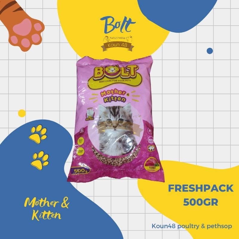 Bolt Mother and Kitten Makanan Kucing Bolt Kitten