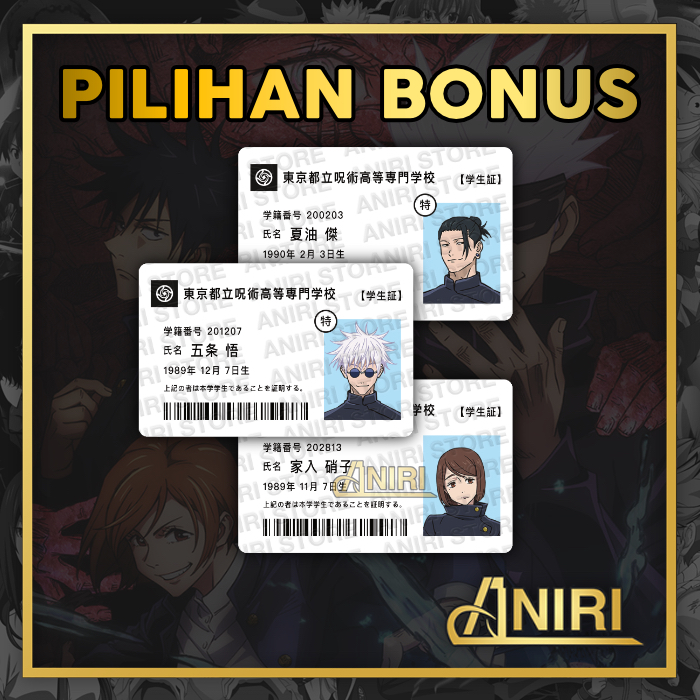

[ Halaman Bonus ] ID Card Jujutsu Kaisen | BELI 3 GRATIS 1 | PROMO NEW ARRIVAL