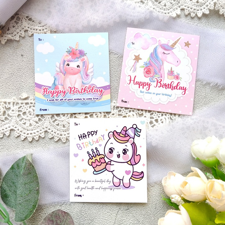 Sticker birthday ulang tahun tema excavator mermaid bear animal 1pak isi 12pcs READY STOK