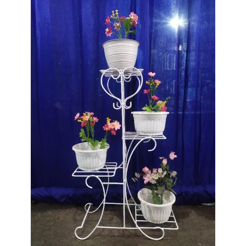 KUBIBIX RAK BUNGA SUSUN 6 DAN 5 / STANDING POT BESI / RAK TANAMAN HIAS