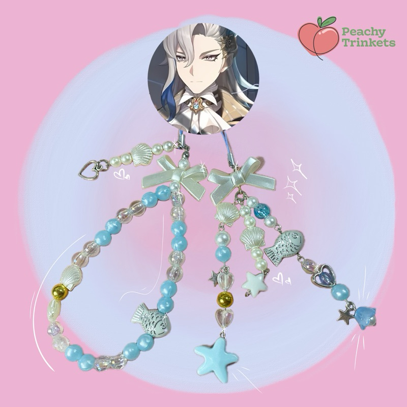 [Genshi Impact Series] Neuvillette Inspired Phone Charms | Phone Strap | Gantungan HP