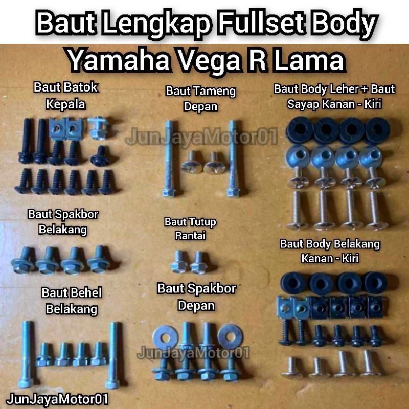 Baud lengkap full set body Vega R lama
