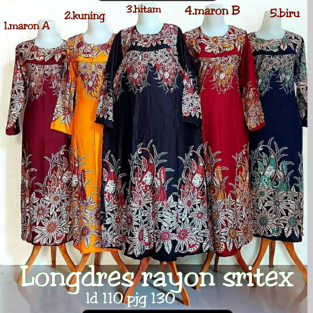 Daster Bali Sritex Lengan Panjang Busui