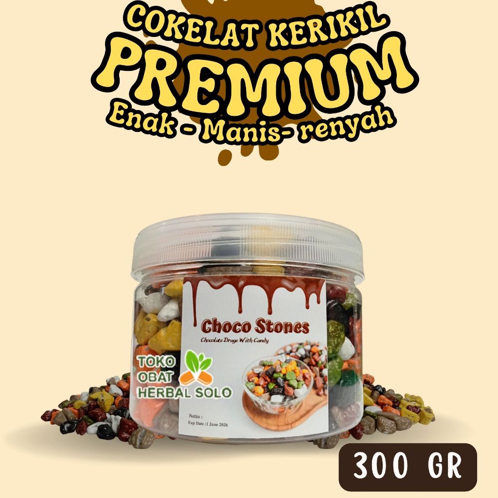 

Coklat Kerikil Snack 300 Gram Repack Toples | Cokelat Batu Premium Original Asli Import Arab Turki Timur Tengah | Kemasan Toples Makanan Oleh-Oleh Gift Haji Umroh