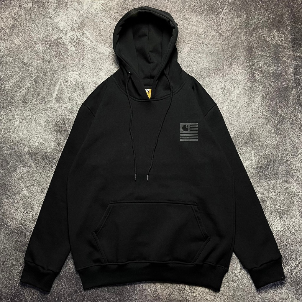 Hoodie Carhartt Wip Chrome Hitam - Hoodie Casual Pria Wanita - Premium Quality Full Tag Label Size M