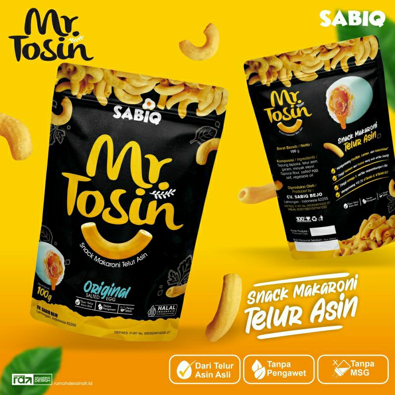 

SABIQ Mr. Tosin ( Makaroni Telur Asin) 100gr