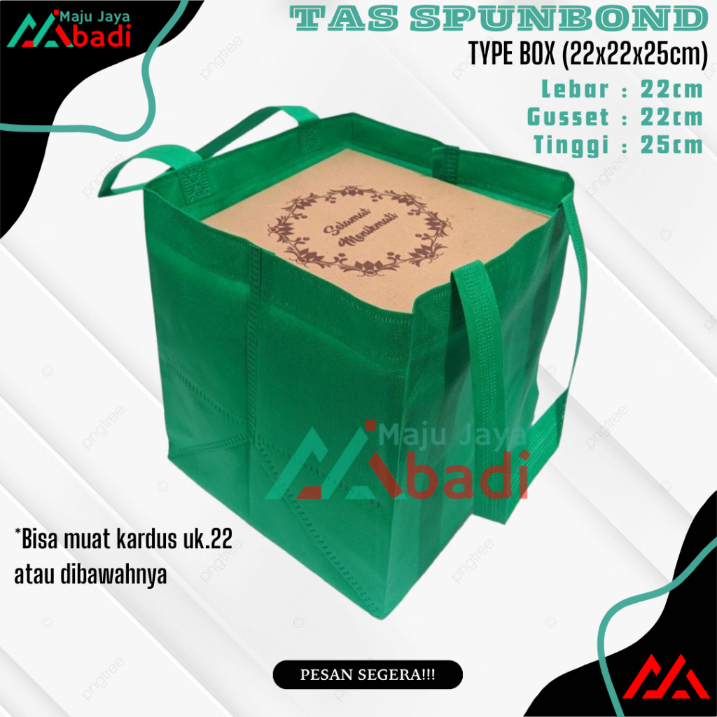 

TAS SPUNBOND 22x22 CM TINGGI 25 CM / GOODIE BAG / TAS HAJATAN / TAS SPUNBOND TERMURAH / TAS BINGKISAN / TAS HAMPERS