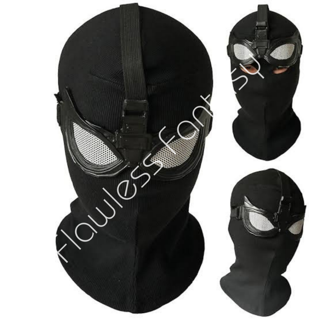 Halloween Peter Parker Superhero Cosplay Topeng Spiderman Black Monkey Stealth Mode Suit Mask Props