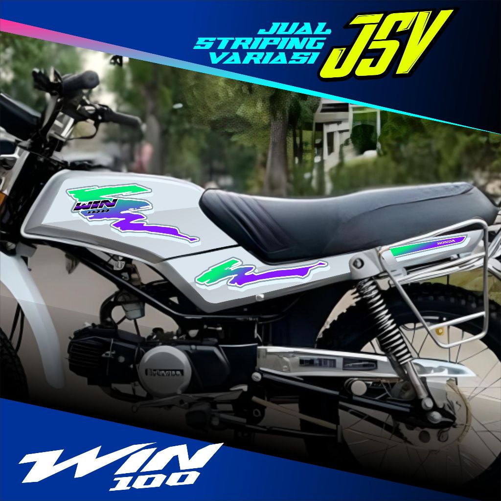 Stiker Honda Win 100 Variasi SPLASH Striping Win Custom