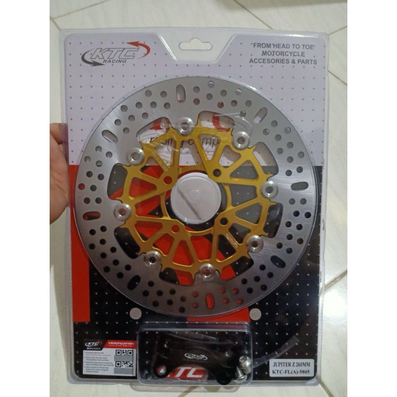 PIRINGAN DEPAN CAKRAM KTC RACING 260MM JUPITER Z F1ZR VEGA CNC FLOATING BRAKE DISK DISC DISCBRAKE DISKBRAKE JUPITERZ F1RZ FIZR FIRZ 260 MM