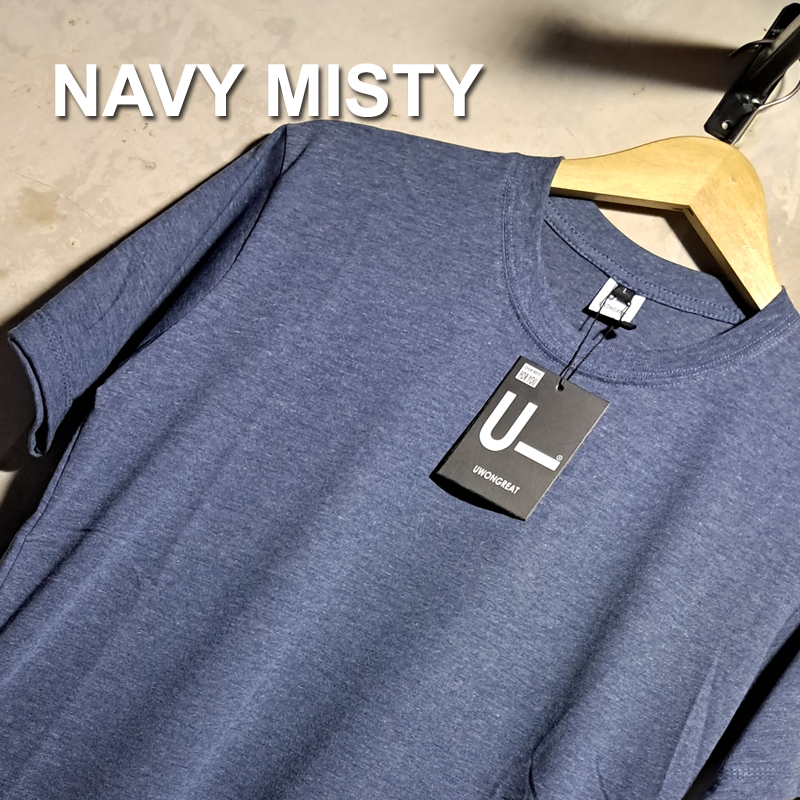 UWONGREAT Navy Misty Kaos Polos