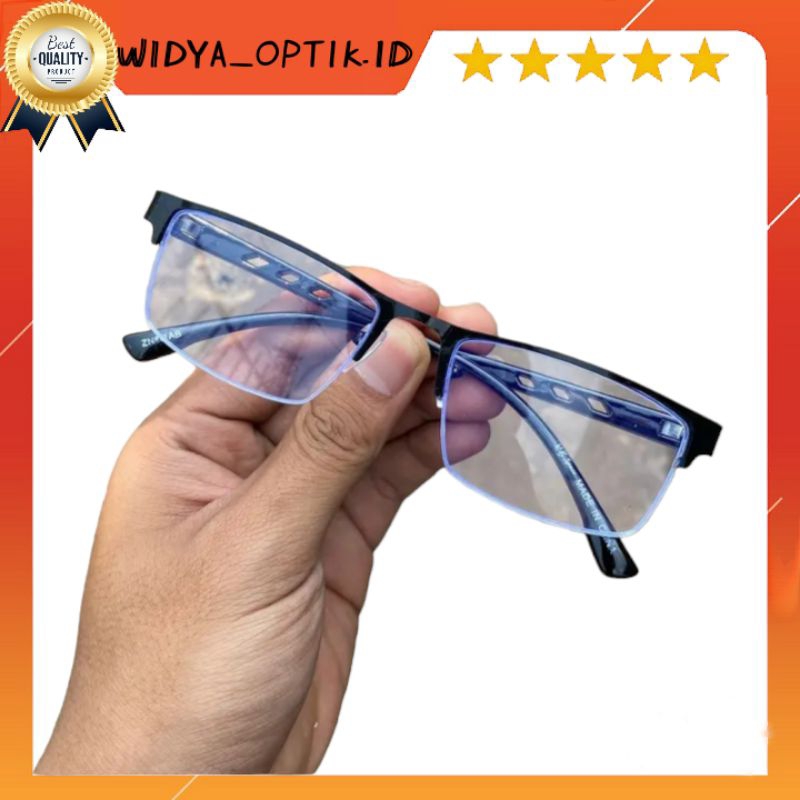 Kacamata Blueray / Anti Radiasi Frame gantung sporty Pria wanita