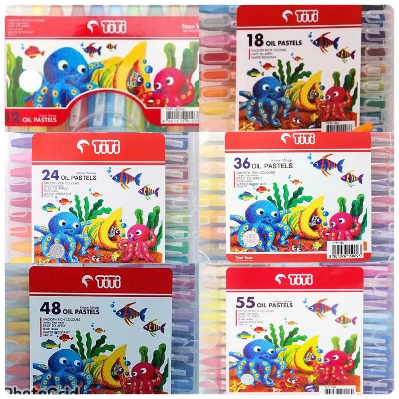 

Crayon/Oil pastel TiTi 18 warna ( 1set )