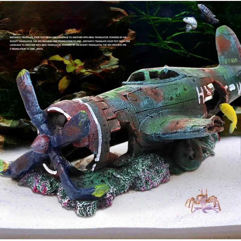 Pesawat kamikaze, pesawat perang dunia karam, dekorasi aquarium pesawat karam, pesawat karam, pesawa