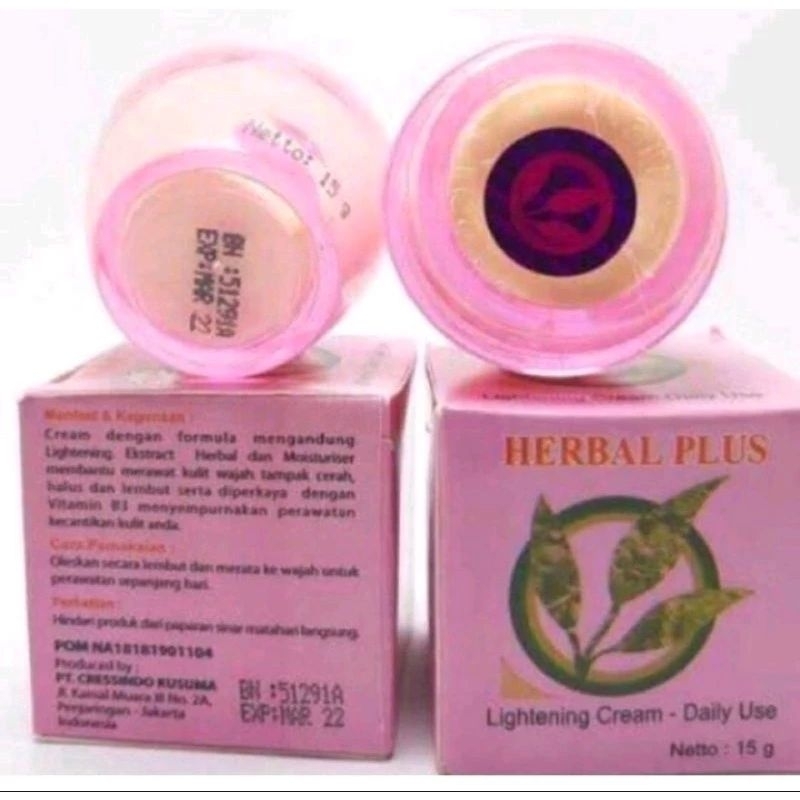 CREAM HERBAL PLUS ORIGINAL ( BPOM)