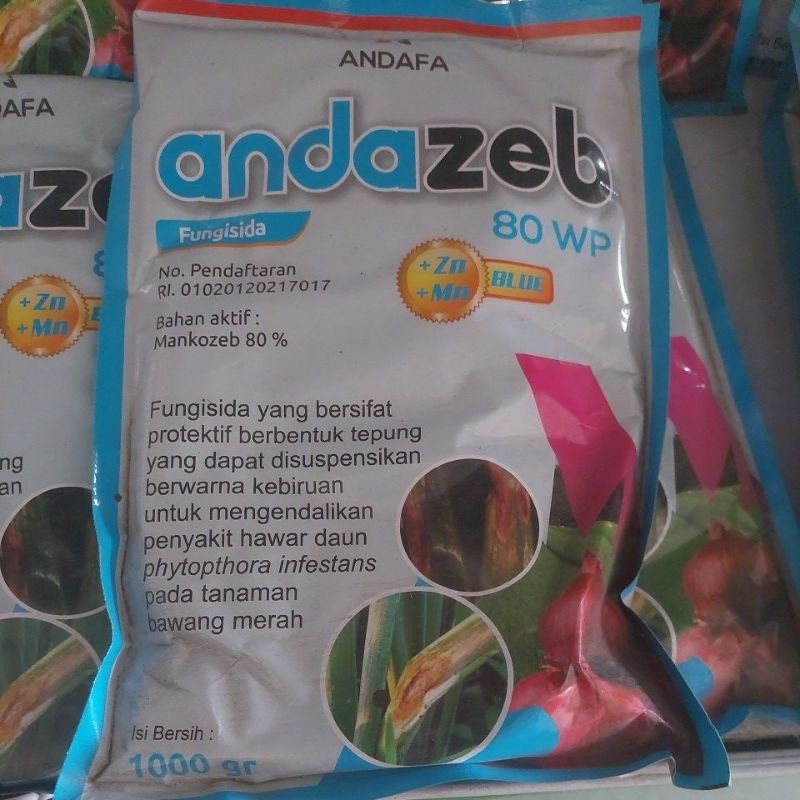 fungisida kontak mankozeb 80wp 1kg andazeb hanazeb dithane rotazeb xamzeb megathane manzeb