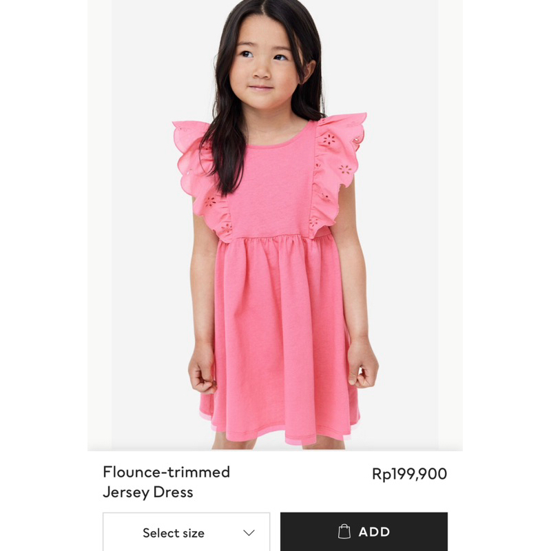NEW flounce-trimmed jersey dress HM