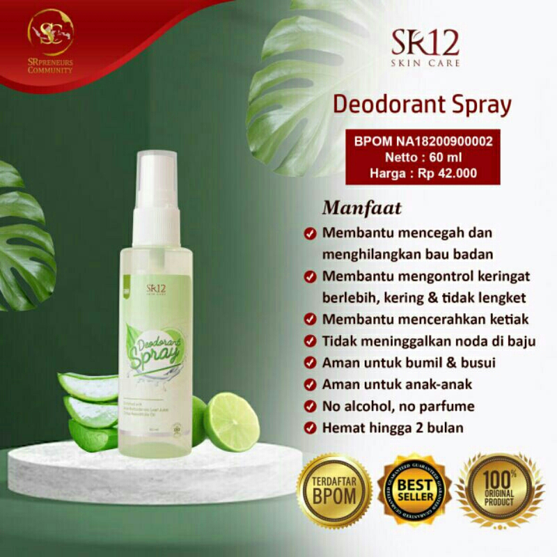 SR12 DEODORANT HERBAL HEMPAS BAU BADAN / BAU HELM / BAU KAKI by @sr12bekasiid