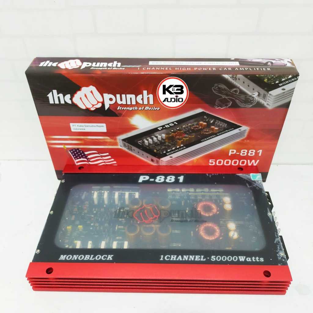 Power Monoblock The Punch P-881 / P 881 50000 Watt Power Monoblock Audio Mobil