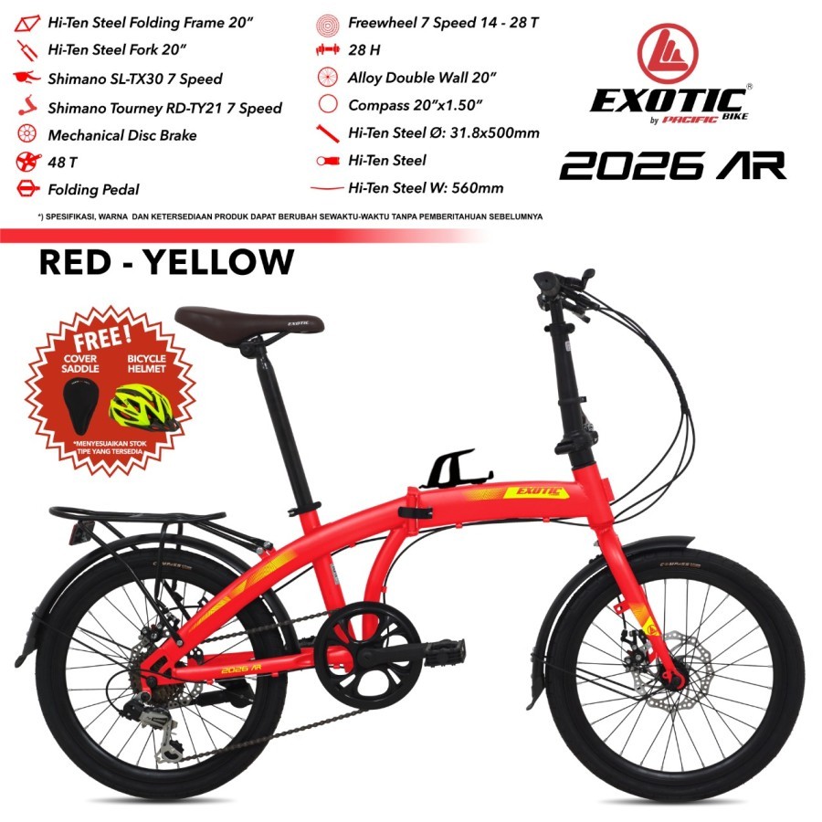 Sepeda 20 Lipat 2026 AR EXOTIC Sepeda Lipat Murah