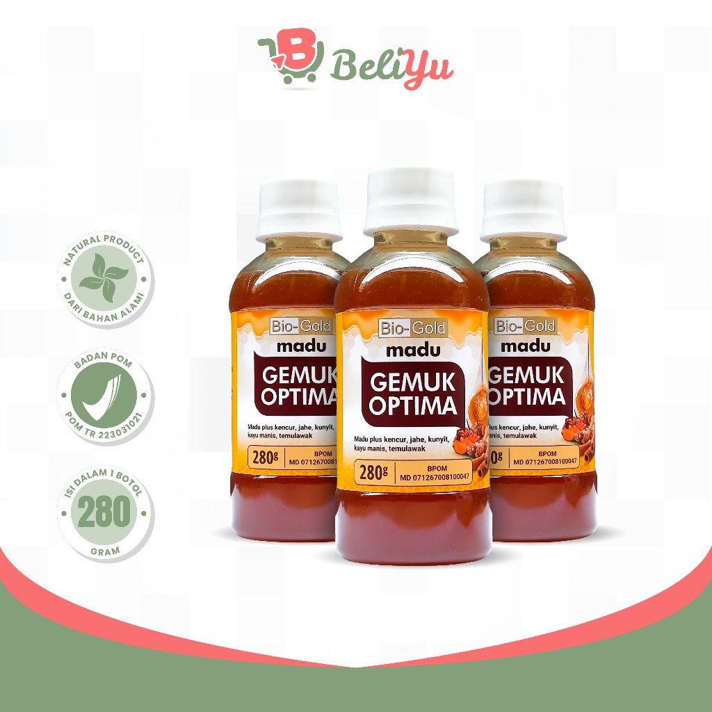 

Paket 3 Botol Madu Gemuk Optima Obat Penggemuk Penambah Nafsu Makan Menggemukkan Badan