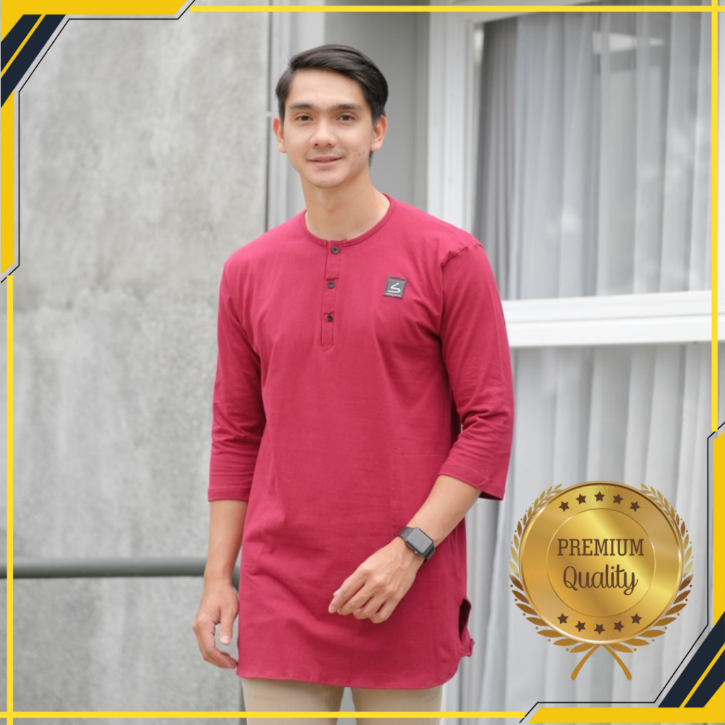 Baju Koko Kokoh Kemko Kurta Qurta Dewasa Remaja Muslim Kasual Modern Fit Elegan Exsklusive Laki Laki