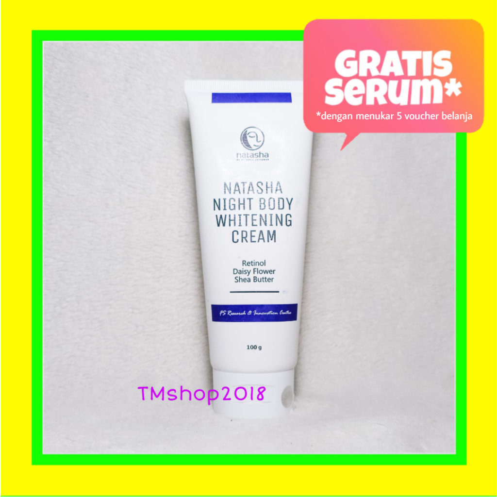 Natasha Skincare Night Body Whitening Cream 100 gram by dr Fredi Setyawan Original Skincare