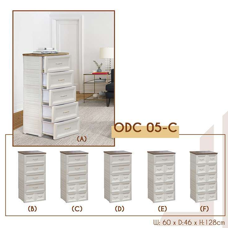 Lemari Drawer Olymplast Classic Type Susun 5 / ODC 05 Classic