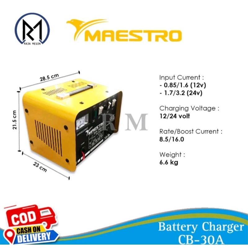 CB 30A CHARGER BATTERY MAESTRO CAS ACCU AKI MAESTRO CB 30A