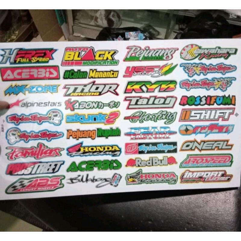 

1 lembar sticker kata kata / satu lembar isi 36 sticker