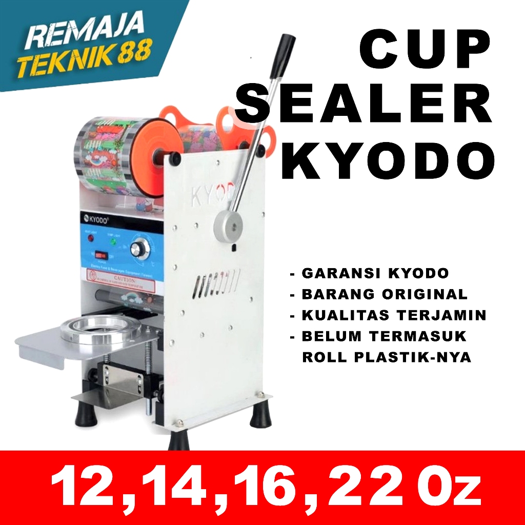 CUP SEALER KYODO MESIN PRESS GELAS PLASTIK / MANUAL SEALING / GELAS TINGGI & ALL SIZE / PRESS BUBBLE