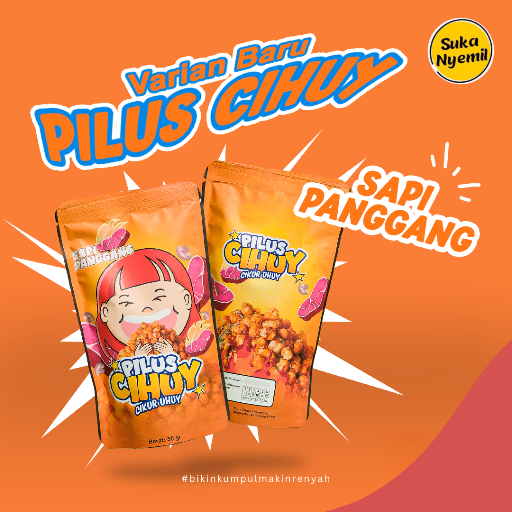 

SUKA NYEMIL - Pilus Cihuy Sapi Panggang (50 gram) Cikur Uhuy Jajanan Viral Renyah Gurih Cemilan Kekinian Snack Keluarga Indonesia