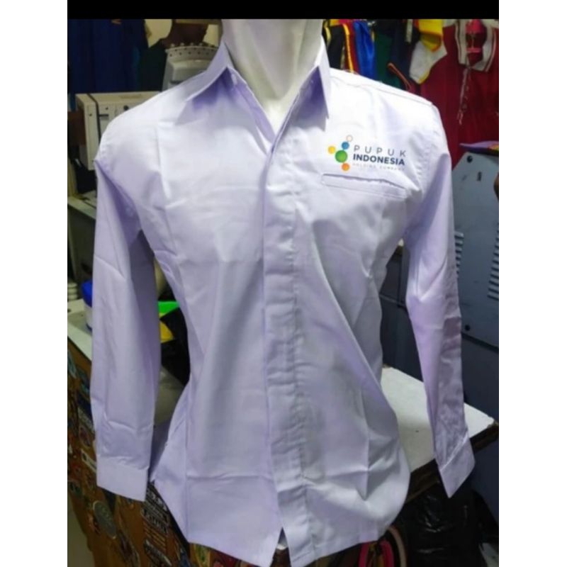 KEMEJA PUPUK INDONESIA BAJU PUPUK INDONESIA SERAGAM PUPUK INDONESIA LENGAN PANJANG.