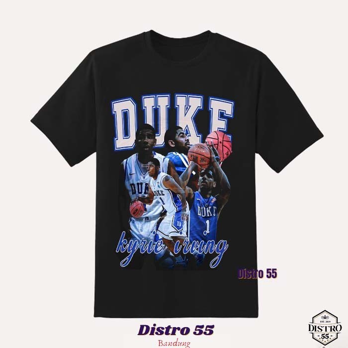 KAOS BASKETBALL NCAA BLACK BASIC / KYRIE IRVING / DUKE / DISTRO 55 BANDUNG / KAOS KATUN HITAM / KAOS