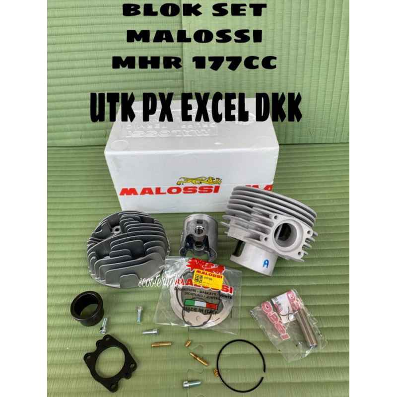 Blok set vespa ORIGINAL MALOSSI ITALY MHR 177cc