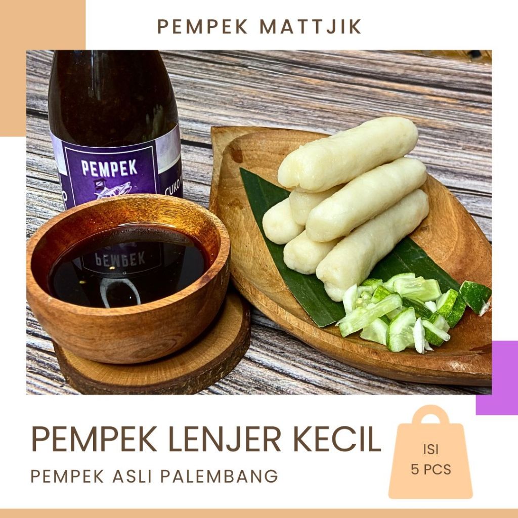 

PEMPEK LENJER KECIL ASLI PALEMBANG (ISI 5PCS)