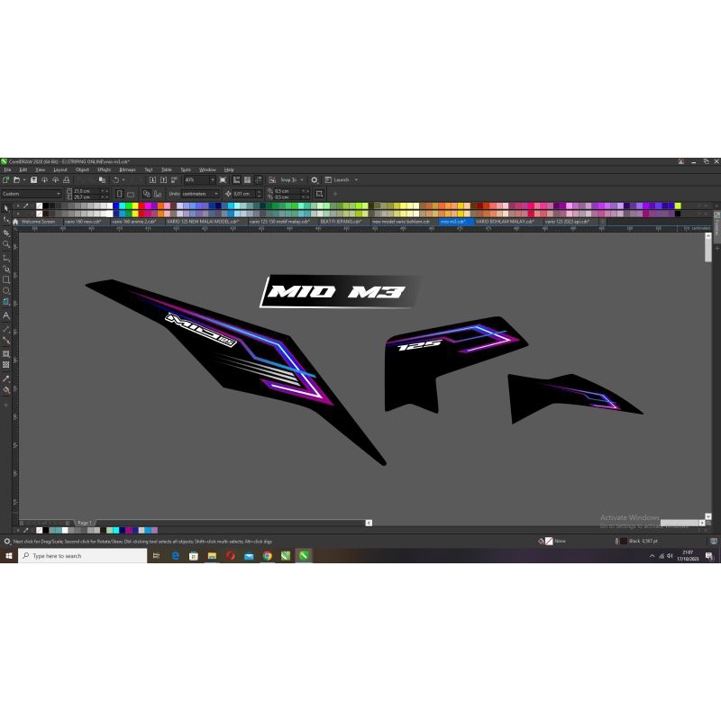 striping custom mio m3