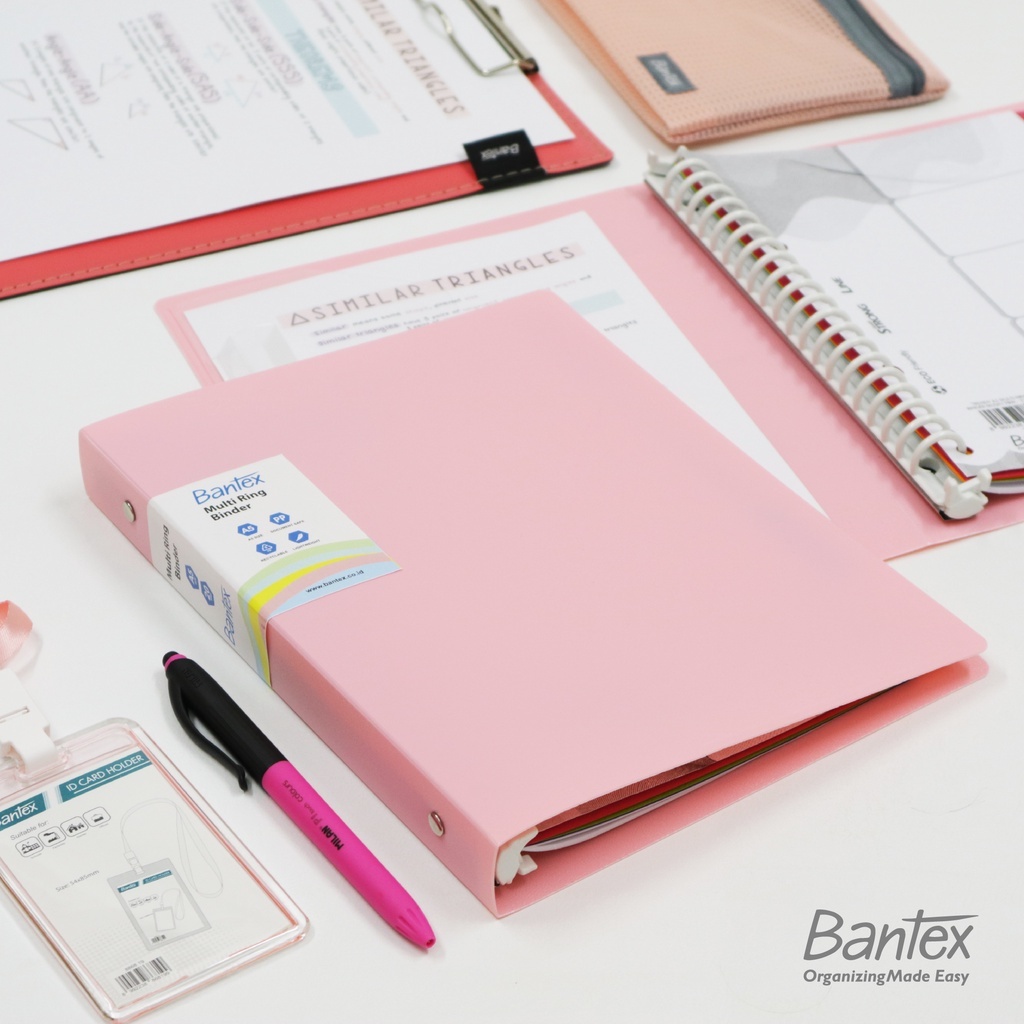 

Bantex Binder Polos A5 20 Ring Trendy Musky Pink