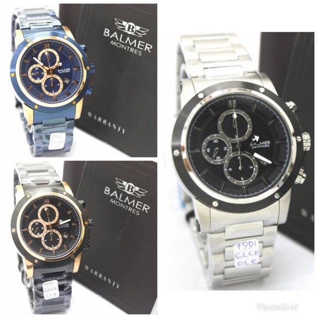 ORIGINAL 100% BALMER 7991 - Jam Tangan Pria Sapphire Glass
