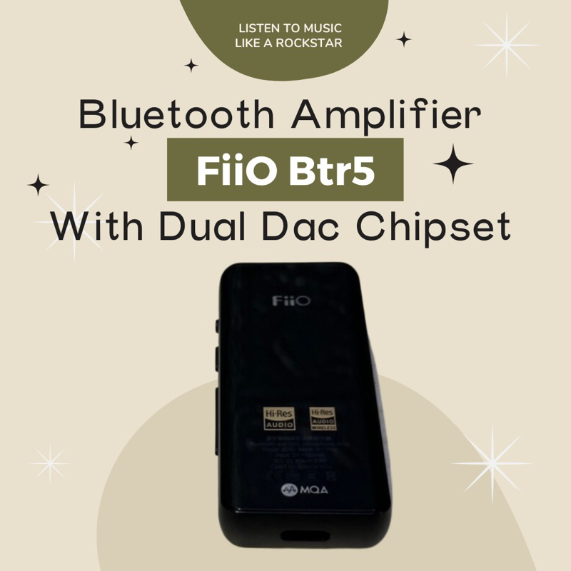 FiiO Btr5 / Btr 5 High Fidelity Portable Bluetooth Amplifier With Dual Dac Chipset