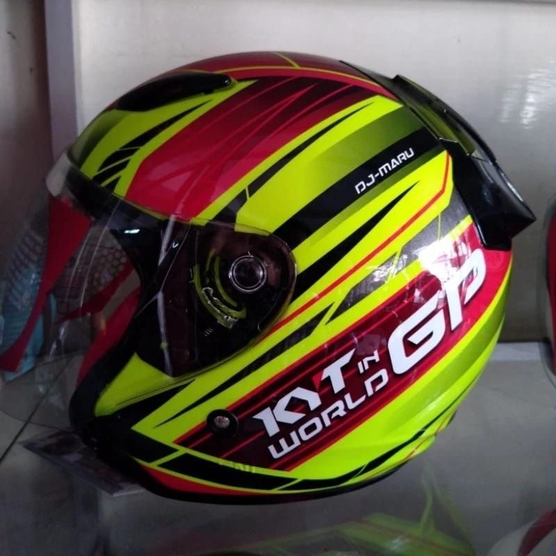 HELM KYT DJ MARU WORLD GP #2 ORIGINAL PRODUK