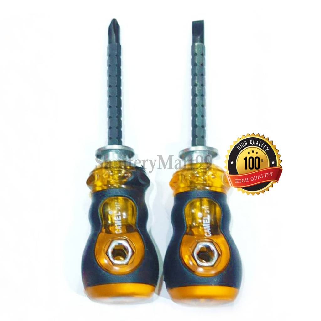 Obeng Cebol Pendek Bolak Balik Camel Plus Minus