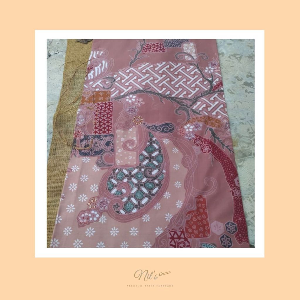 Kain batik katun cap premium abstrak seragam kantor/ keluarga / pernikahan/ couple/ jarik / kebaya/ 