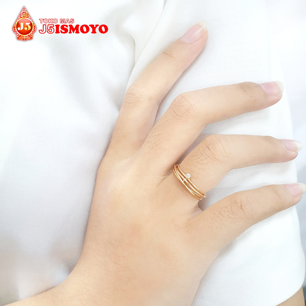 Cincin Emas Asli 10 Karat Zivana J5 Ismoyo