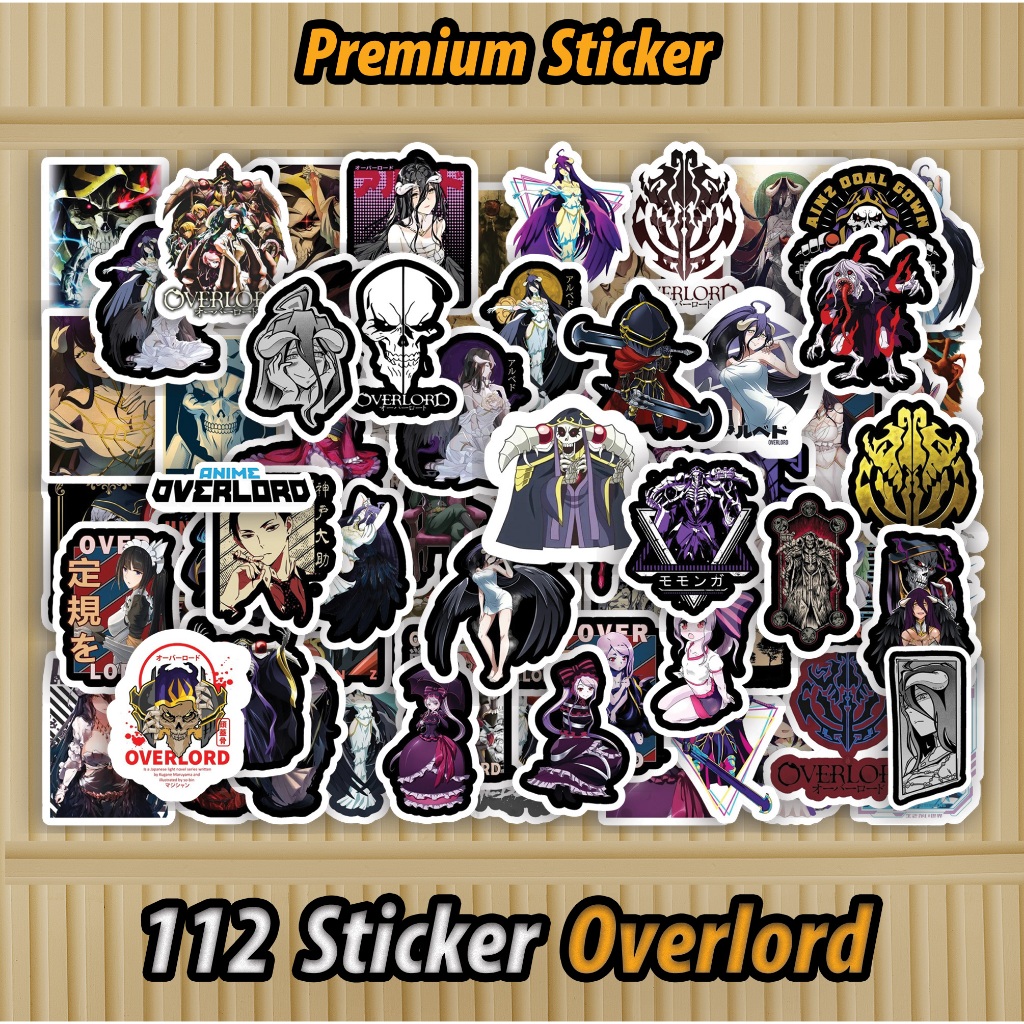 

112 PCS Sticker Overlord - Sticker Anime Overlord Waterproof sudah di Cutting